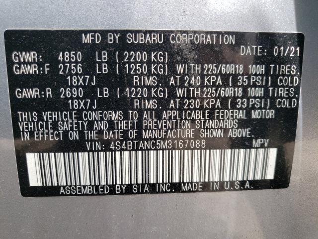 Photo 9 VIN: 4S4BTANC5M3167088 - SUBARU OUTBACK LI 