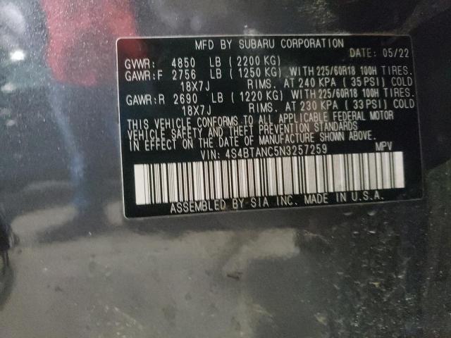 Photo 12 VIN: 4S4BTANC5N3257259 - SUBARU OUTBACK LI 