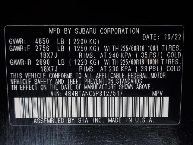 Photo 12 VIN: 4S4BTANC5P3127517 - SUBARU OUTBACK LI 