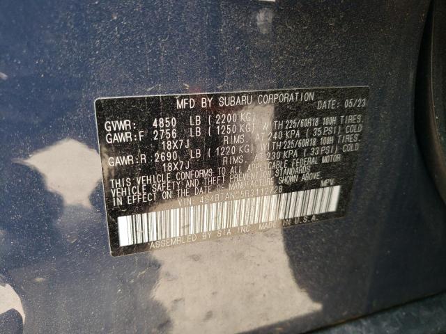 Photo 12 VIN: 4S4BTANC5R3112728 - SUBARU OUTBACK 