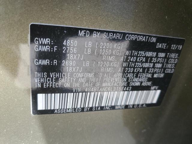 Photo 12 VIN: 4S4BTANC6L3157443 - SUBARU OUTBACK 