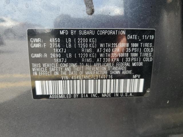 Photo 12 VIN: 4S4BTANC7L3140716 - SUBARU OUTBACK 