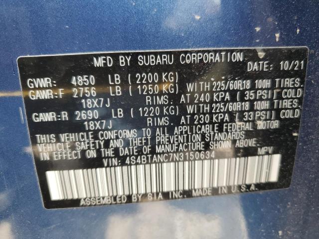 Photo 11 VIN: 4S4BTANC7N3150634 - SUBARU OUTBACK 