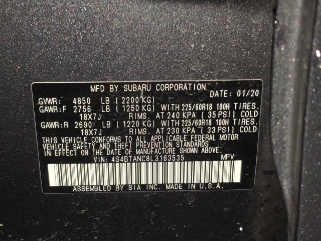 Photo 9 VIN: 4S4BTANC8L3163535 - SUBARU OUTBACK LI 