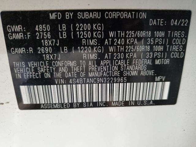 Photo 13 VIN: 4S4BTANC9N3229965 - SUBARU OUTBACK LI 