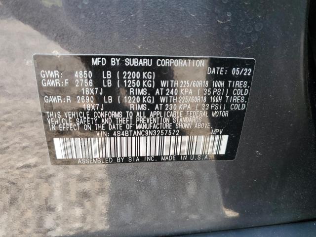 Photo 12 VIN: 4S4BTANC9N3257572 - SUBARU OUTBACK 