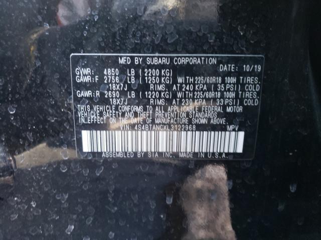 Photo 9 VIN: 4S4BTANCXL3122968 - SUBARU OUTBACK 