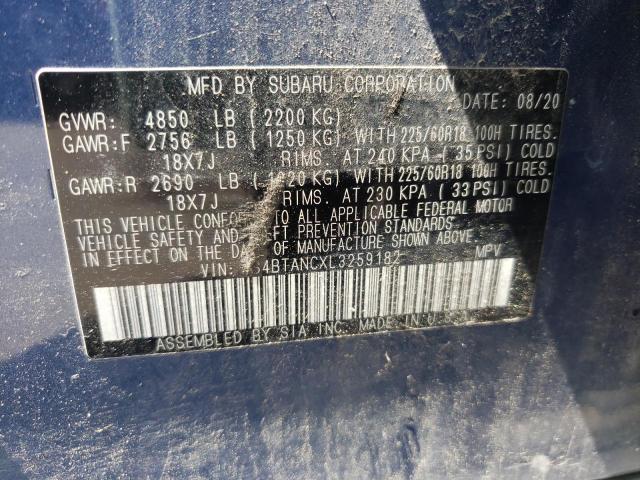 Photo 9 VIN: 4S4BTANCXL3259182 - SUBARU OUTBACK LI 