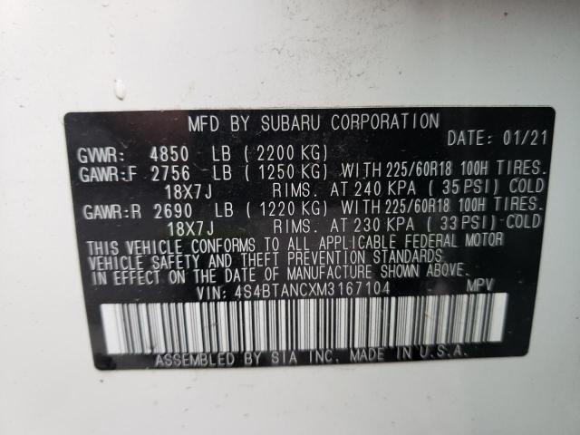 Photo 12 VIN: 4S4BTANCXM3167104 - SUBARU OUTBACK LI 