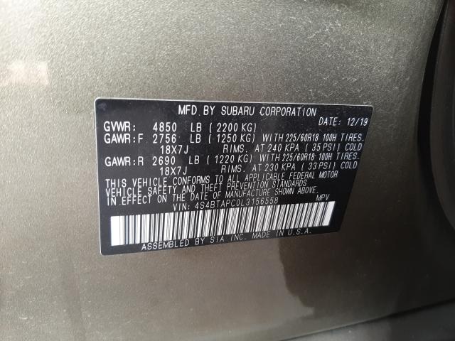 Photo 9 VIN: 4S4BTAPC0L3156558 - SUBARU OUTBACK TO 