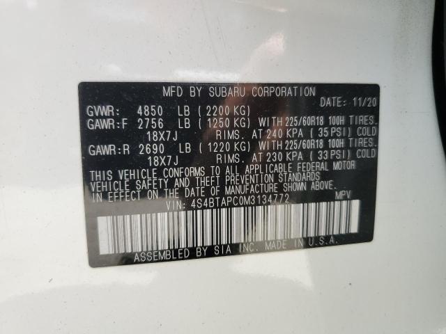 Photo 13 VIN: 4S4BTAPC0M3134772 - SUBARU OUTBACK 