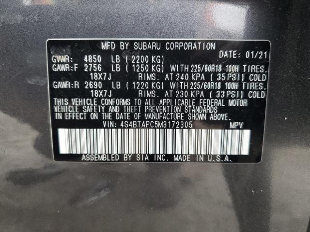 Photo 12 VIN: 4S4BTAPC5M3172305 - SUBARU OUTBACK TO 