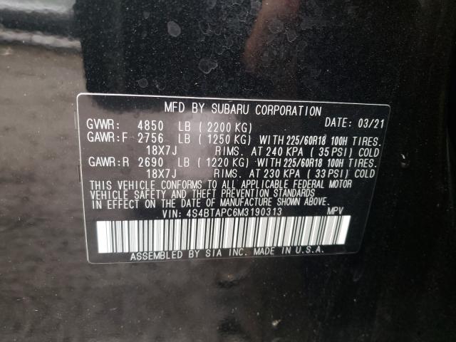 Photo 9 VIN: 4S4BTAPC6M3190313 - SUBARU OUTBACK TO 