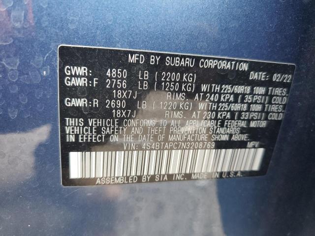 Photo 12 VIN: 4S4BTAPC7N3208769 - SUBARU OUTBACK 