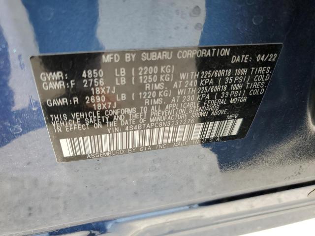 Photo 13 VIN: 4S4BTAPC8N3237276 - SUBARU OUTBACK 