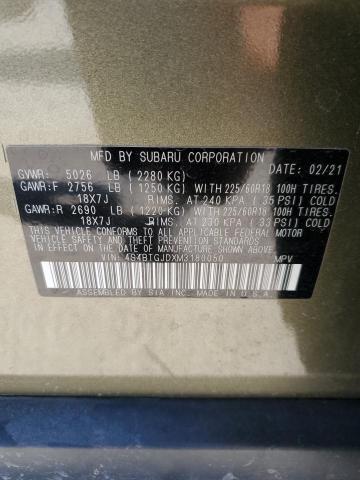 Photo 12 VIN: 4S4BTGJDXM3180050 - SUBARU OUTBACK ON 