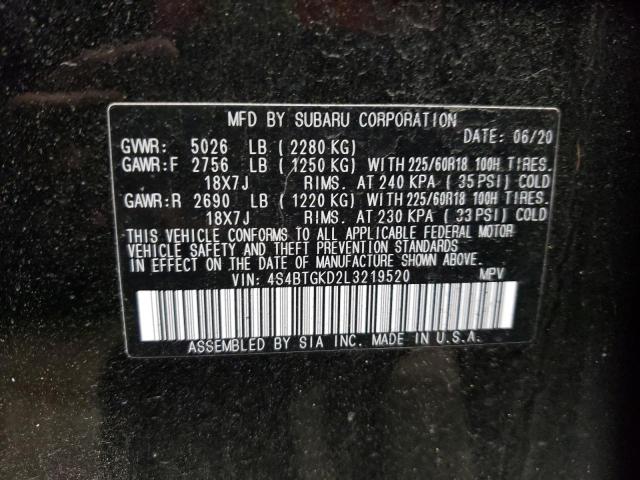 Photo 9 VIN: 4S4BTGKD2L3219520 - SUBARU OUTBACK ON 