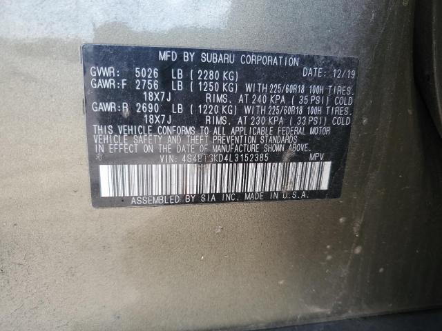 Photo 12 VIN: 4S4BTGKD4L3152385 - SUBARU OUTBACK 