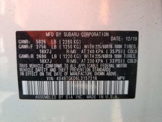 Photo 13 VIN: 4S4BTGKD6L3157216 - SUBARU OUTBACK ON 