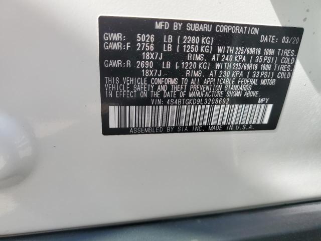 Photo 13 VIN: 4S4BTGKD9L3208692 - SUBARU OUTBACK ON 