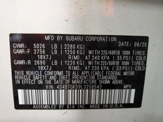 Photo 13 VIN: 4S4BTGKD9L3258542 - SUBARU OUTBACK ON 