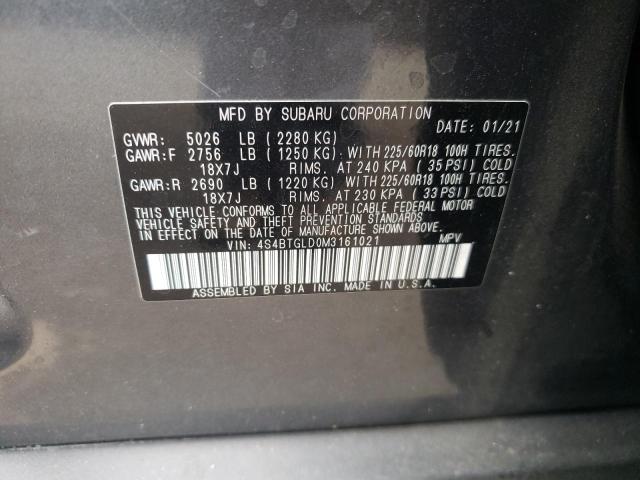 Photo 12 VIN: 4S4BTGLD0M3161021 - SUBARU OUTBACK ON 