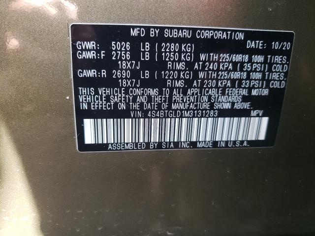 Photo 9 VIN: 4S4BTGLD1M3131283 - SUBARU OUTBACK ON 