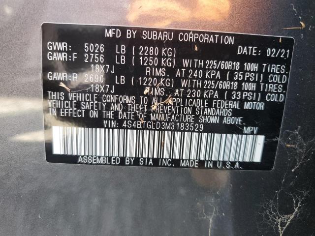 Photo 13 VIN: 4S4BTGLD3M3183529 - SUBARU OUTBACK ON 