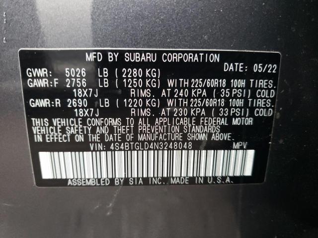 Photo 12 VIN: 4S4BTGLD4N3248048 - SUBARU OUTBACK ON 