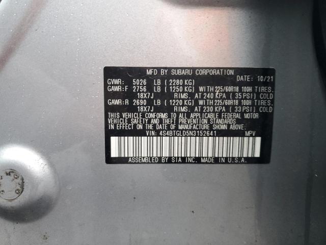 Photo 12 VIN: 4S4BTGLD5N3152641 - SUBARU OUTBACK 