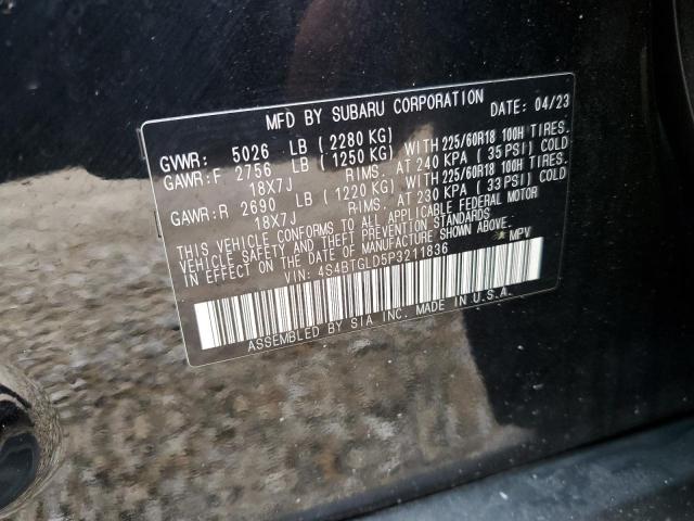 Photo 13 VIN: 4S4BTGLD5P3211836 - SUBARU OUTBACK ON 