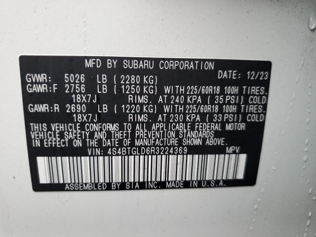 Photo 12 VIN: 4S4BTGLD6R3224369 - SUBARU OUTBACK ON 