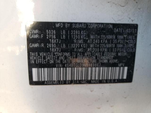 Photo 12 VIN: 4S4BTGLD9M3189867 - SUBARU OUTBACK 