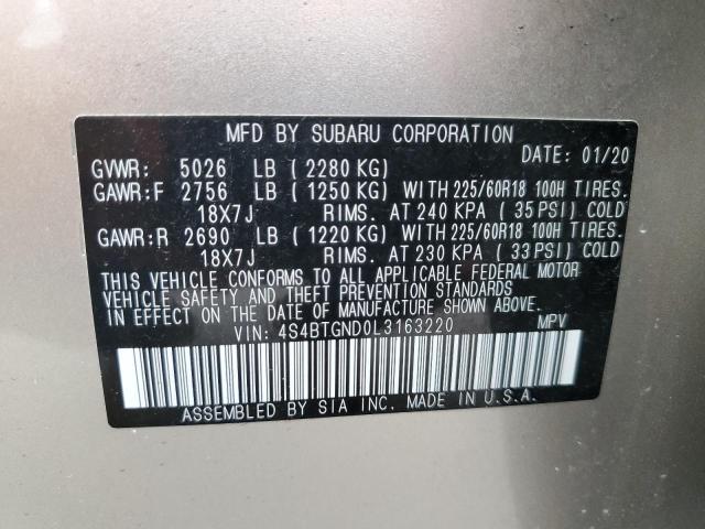 Photo 11 VIN: 4S4BTGND0L3163220 - SUBARU OUTBACK 