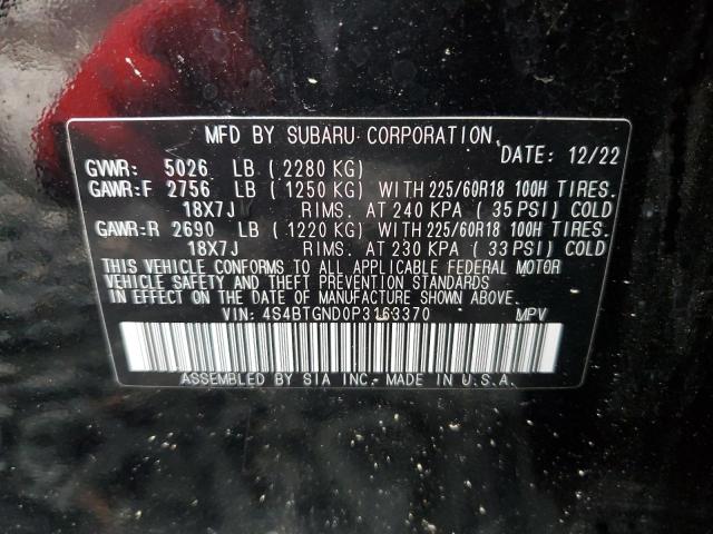 Photo 12 VIN: 4S4BTGND0P3163370 - SUBARU OUTBACK LI 