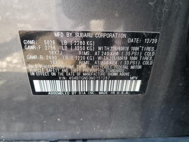 Photo 12 VIN: 4S4BTGND3M3151287 - SUBARU OUTBACK LI 