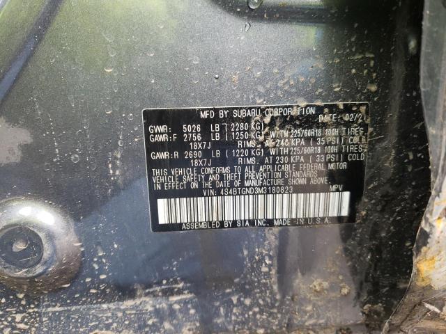 Photo 9 VIN: 4S4BTGND3M3180823 - SUBARU OUTBACK LI 