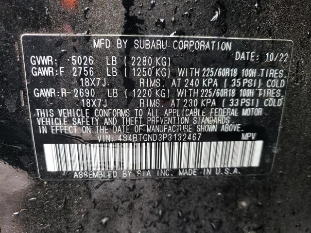 Photo 12 VIN: 4S4BTGND3P3132467 - SUBARU OUTBACK 