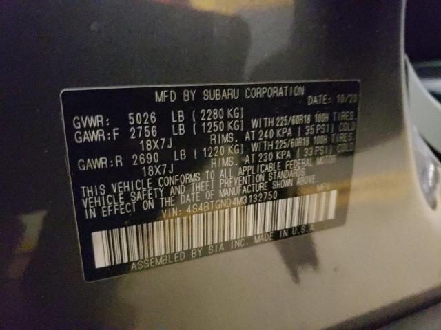 Photo 9 VIN: 4S4BTGND4M3132750 - SUBARU OUTBACK LI 