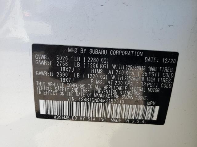 Photo 12 VIN: 4S4BTGND4M3152013 - SUBARU OUTBACK 