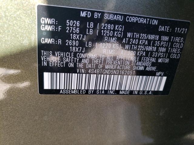 Photo 12 VIN: 4S4BTGND5N3162051 - SUBARU OUTBACK LI 