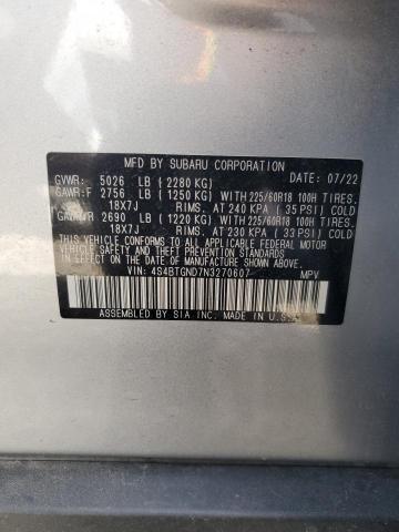 Photo 12 VIN: 4S4BTGND7N3270607 - SUBARU OUTBACK LI 