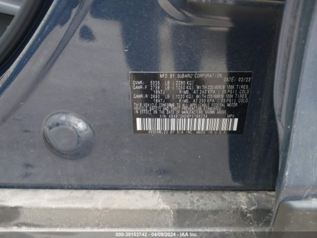 Photo 8 VIN: 4S4BTGND8P3186234 - SUBARU OUTBACK 