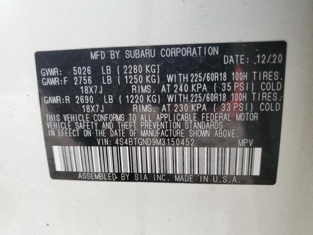 Photo 13 VIN: 4S4BTGND9M3150452 - SUBARU OUTBACK LI 