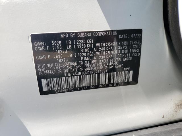 Photo 13 VIN: 4S4BTGND9N3271094 - SUBARU OUTBACK 