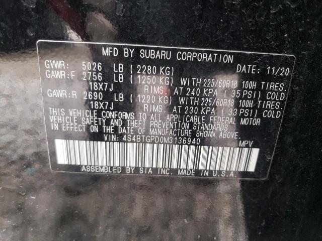 Photo 11 VIN: 4S4BTGPD0M3136940 - SUBARU OUTBACK TO 