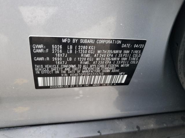 Photo 12 VIN: 4S4BTGPD2P3223758 - SUBARU OUTBACK TO 