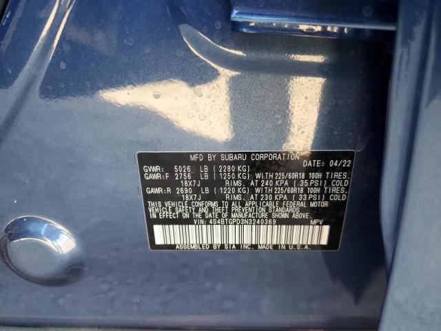 Photo 11 VIN: 4S4BTGPD3N3240369 - SUBARU OUTBACK 