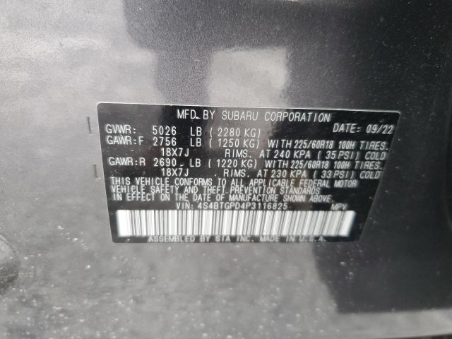 Photo 13 VIN: 4S4BTGPD4P3116825 - SUBARU OUTBACK TO 