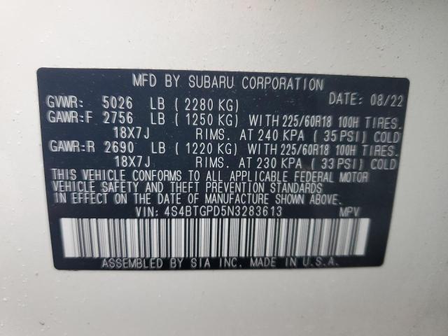 Photo 13 VIN: 4S4BTGPD5N3283613 - SUBARU OUTBACK TO 